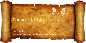 Marosi Gilda névjegykártya